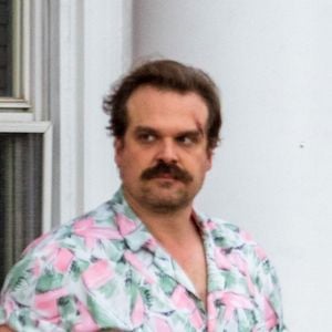 Exclusif - David Harbour - Tournage de la saison 3 de la série Netflix "Stranger Things" à Atlanta, le 11 juin 2018.