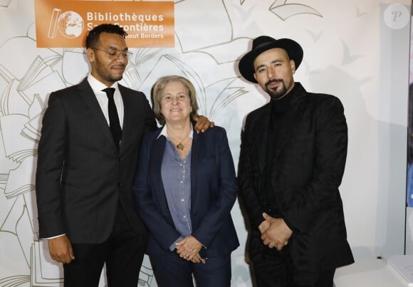 Exclusif - Olivier Bassuet, Dominique de Souza, Redouanne Harjane - 2e dîner caritatif de l'association "Bibliothèques Sans Frontières" présidée par l'historien P. Weil et en présence de A. Hidalgo (Maire de Paris) à l'Hôtel de Ville de Paris, le 15 octobre 2019. © Marc Ausset-Lacroix/Bestimage