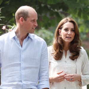 Le prince William, duc de Cambridge, et Catherine (Kate) Middleton, duchesse de Cambridge visitent l'école 'SOS Children's Village' à Lahore au Pakistan, le 17 octobre 2019.