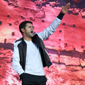 Jamel Debbouze - Les célébrités en concert pendant le festival 'Les Vieilles Charrues' à Carhaix-Plouguer en Bretagne, le 20 juillet 2019.