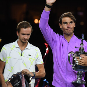 Rafael Nadal, Daniil Medvedev - Rafael Nadal remporte l'US Open à New York face au Russe D. Medvedev (7-5, 6-3, 5-7, 4-6, 6-4), le 8 septembre 2019. L'Espagnol remporte ainsi son 19ème Grand Chelem après 4h51 de jeu.  Rafael Nadal wins the US Open in New York against Russian D. Medvedev (7-5, 6-3, 5-7, 4-6, 6-4), September 8, 2019.08/09/2019 - New York