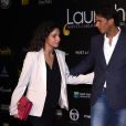 Rafael Nadal et  Maria Francisca Perello lors du soirée organisée pendant le tounoi de Monte-Carlo le 9 avril 2016. 
