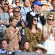 Famille de Rafael Nadal - Les célébrités dans les tribunes de Wimbledon à Londres, le 12 juillet 2019.