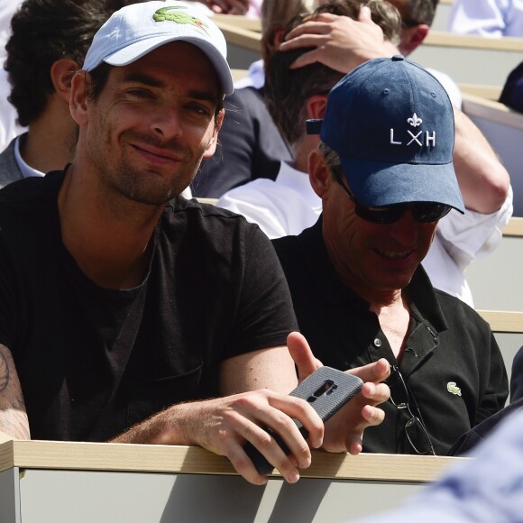 Camille Lacourt - Célébrités dans les tribunes des internationaux de France de tennis de Roland Garros à Paris, France, le6 juin 2019. © JB Autissier / Panoramic / /Bestimage