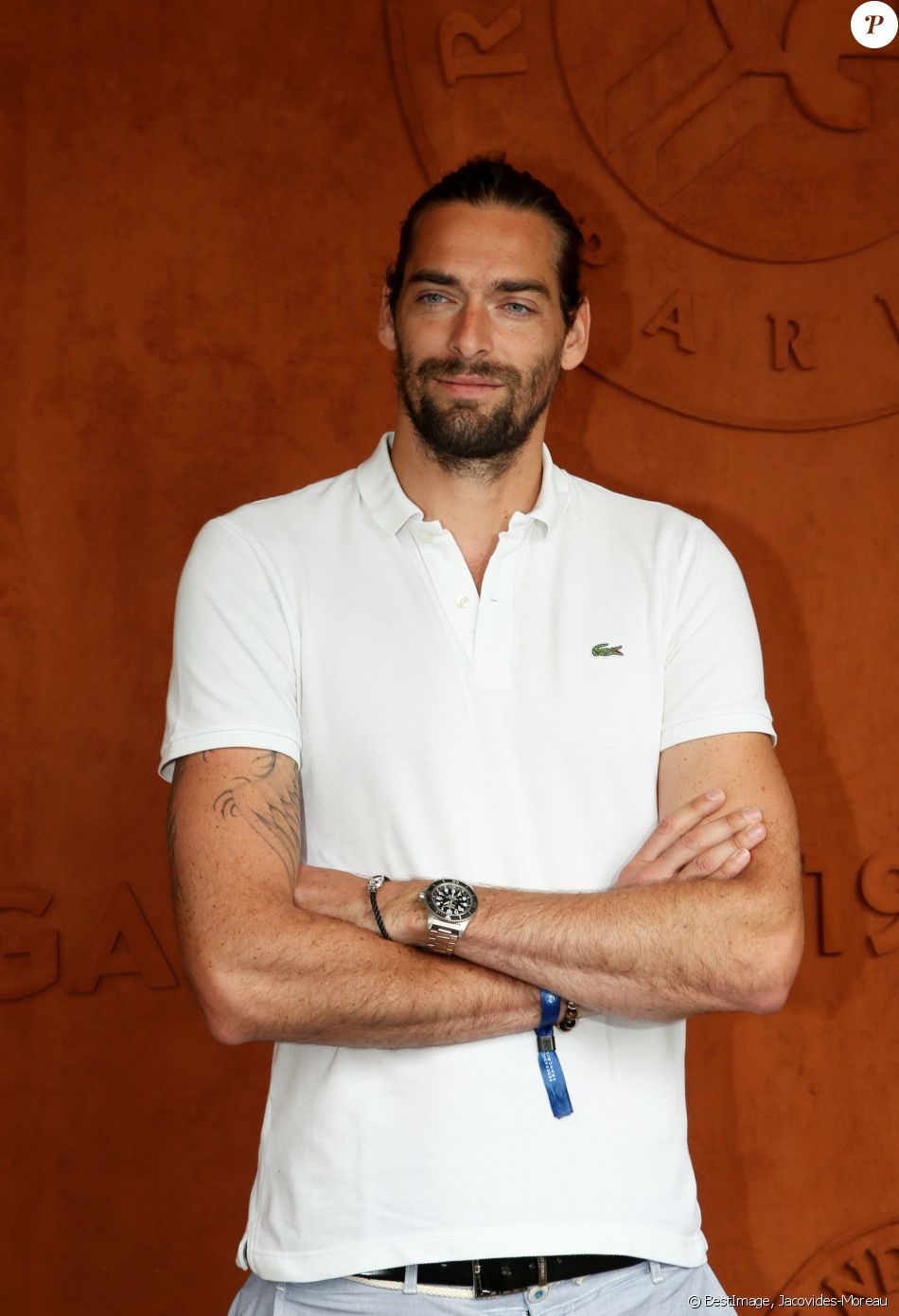 Camille Lacourt au village lors des internationaux de tennis de Roland Garros à Paris, France ...