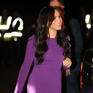 Meghan Markle, duchesse de Sussex, arrive à l'ouverture du sommet One Young au Royal Albert Hall à Londres le 22 octobre 2019.