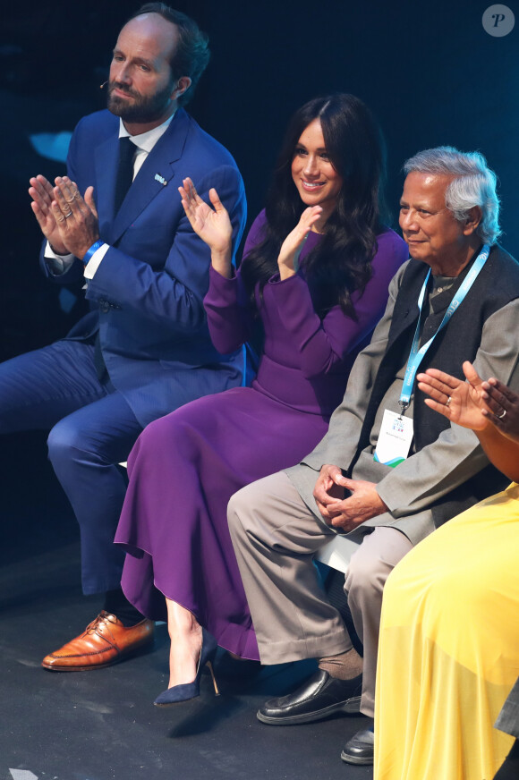 Meghan Markle, duchesse de Sussex, à l'ouverture du sommet One Young au Royal Albert Hall à Londres le 22 octobre 2019.