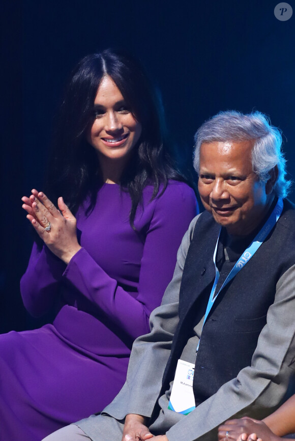 Meghan Markle, duchesse de Sussex, à l'ouverture du sommet One Young au Royal Albert Hall à Londres le 22 octobre 2019.