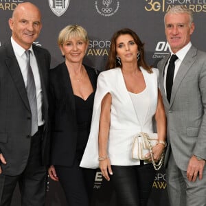 Guy Stephan avec sa femme, Didier Deschamps et sa femme Claude durant la soirée des Sportel Awards 2019 au Grimaldi Forum à Monaco le 22 octobre 2019. © Bruno Bebert/Bestimage