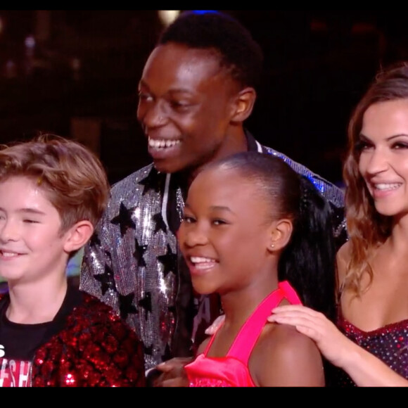 Azize Diabaté et Denitsa Ikonomova, accompagnés de Dayana et Mica, dans l'émission "Danse avec les stars 10". TF1. Le 26 octobre 2019.