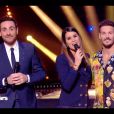  Camille Combal, Karine Ferri et M. Pokora dans l'émission "Danse avec les stars 10". TF1. Le 26 octobre 2019. 