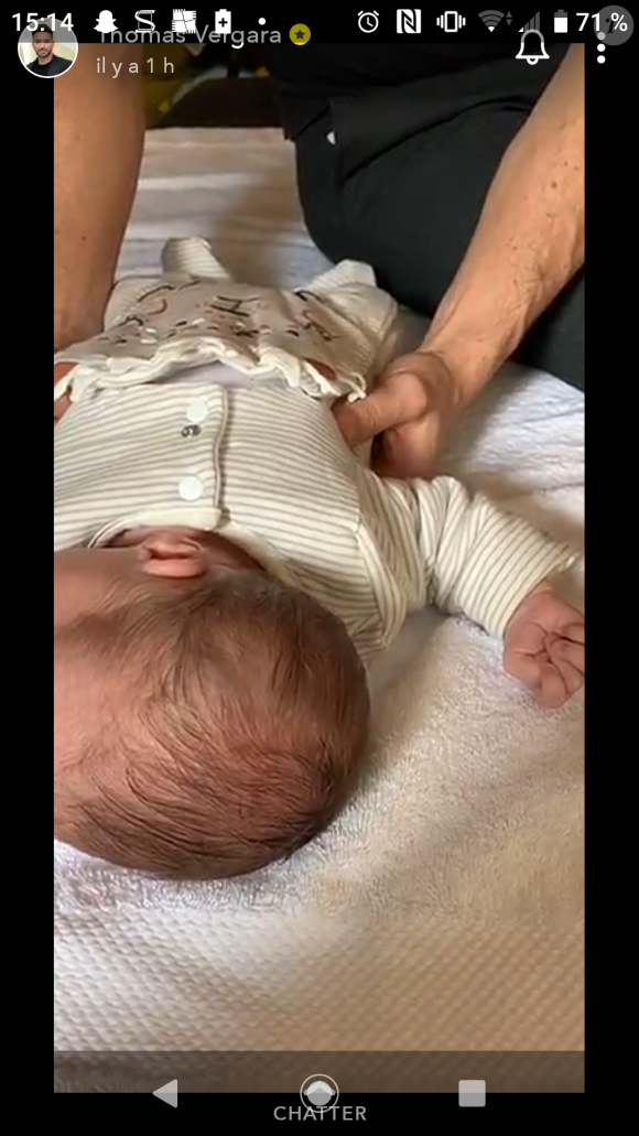 Thomas Vergara filme son fils Milann sur Snapchat, le 24 octobre 2019