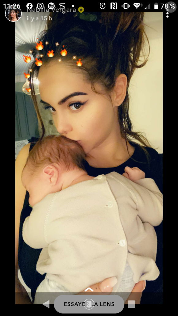 Nabilla Benattia câline son fils Milann, Snapchat, le 25 octobre 2019
