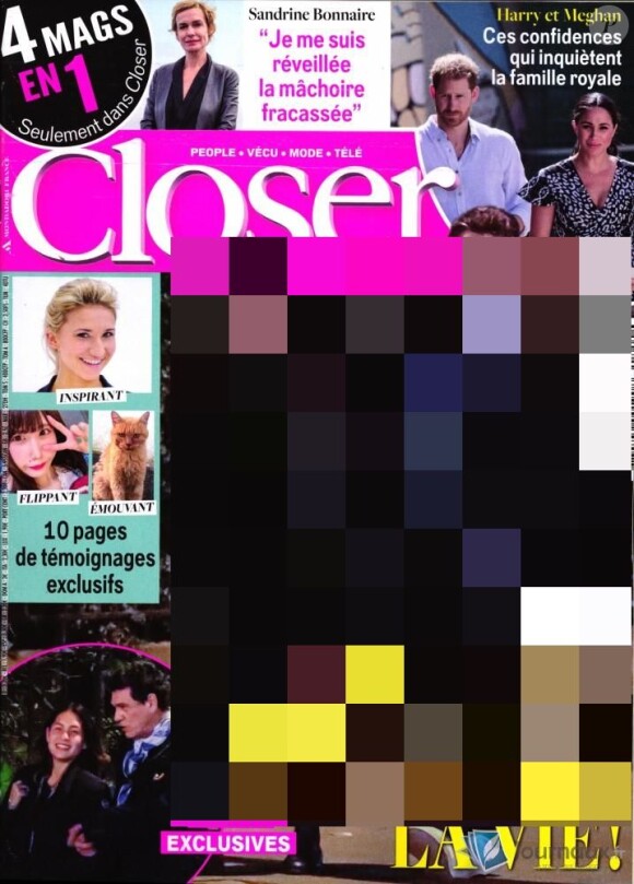 Magazine "Closer" en kiosques le 25 octobre 2019.