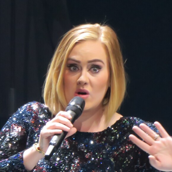 La chanteuse Adele à la Bridgestone Arena de Nashville, le 16 octobre 2016
