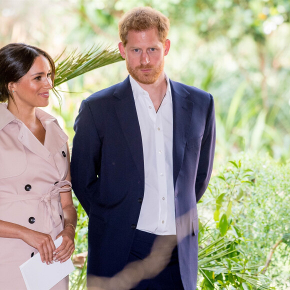 Le prince Harry, duc de Sussex, et Meghan Markle, duchesse de Sussex, à la réception des industries créatives et des entreprises à Johannesburg, le 2 octobre 2019.