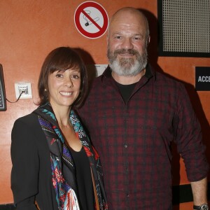 Philippe Etchebest et sa femme Dominique assistent au spectacle "Laurent Gerra Sans Modération" sur la scène de l' Olympia à Paris le 27 décembre 2017. © Alain Guizard/Bestimage
