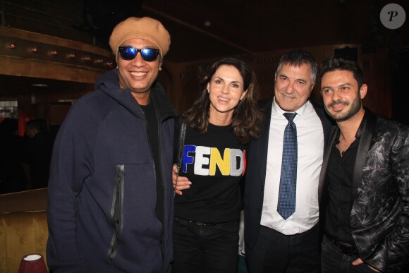 Doc Gynéco, Caroline Barclay, Jean-Marie Bigard, Grégory Bakian - Soirée de lancement du parfum "L'Ogre" et des vins de J.M Bigard au Manko à Paris, le 28 octobre 2019. © Philippe Baldini/Bestimage