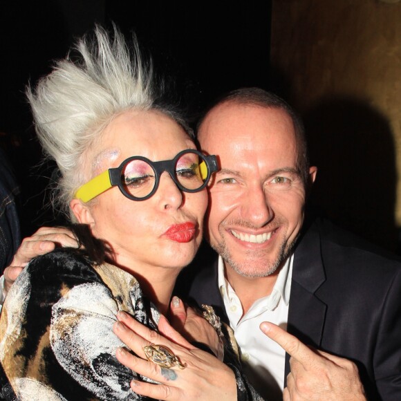 L'artiste Orlan, Pascal Soetens - Soirée de lancement du parfum "L'Ogre" et des vins de J.M Bigard au Manko à Paris, le 28 octobre 2019. © Philippe Baldini/Bestimage