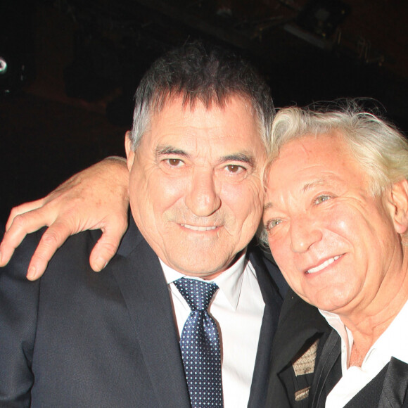 Jean-Marie Bigard et Laurent Boyer - Soirée de lancement du parfum "L'Ogre" et des vins de J.M Bigard au Manko à Paris, le 28 octobre 2019. © Philippe Baldini/Bestimage