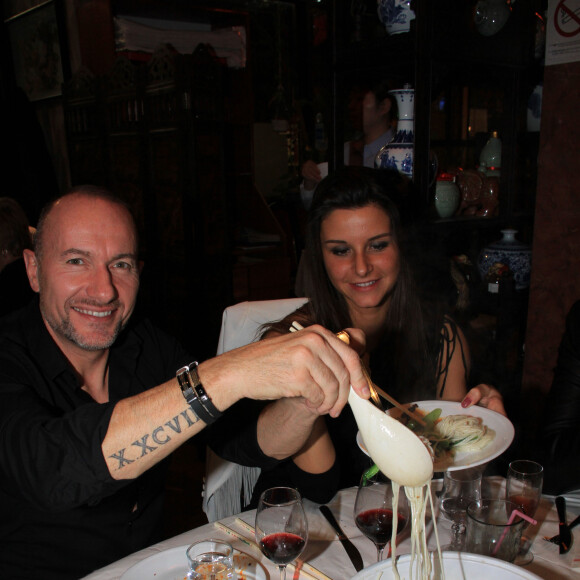 Exclusif - Pascal Soetens (Pascal le grand frère) et son amie Charlotte - Soirée de remise des baguettes d'or au restaurant "Le mandarin dunois" à Paris le 30 octobre 2019. © Philippe Baldini/Bestimage