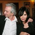  Exclusif - Pierre Arditi avec sa femme Evelyne Bouix et son fils Frédéric, né de son mariage passé avec la comédienne Florence Giorgetti, au théâtre Edouard VII à Paris en mai 2008. 
