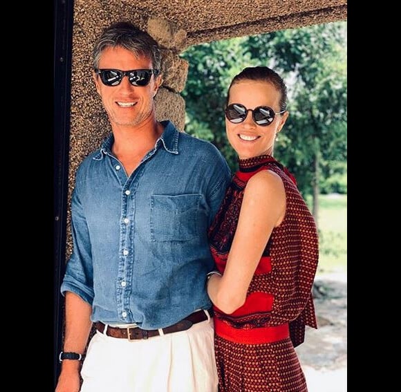 Eva Herzigova et son mari Gregorio Marsiaj. Août 2019.