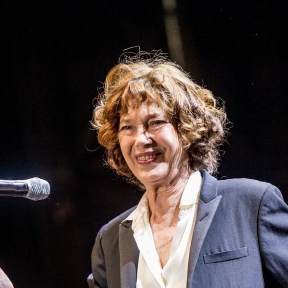 Jane Birkin en concert lors du 3e jour du 51e Festival d'été du Québec au Canada, le 7 juillet 2018.