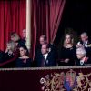 Le prince William, duc de Cambridge, et Catherine (Kate) Middleton, duchesse de Cambridge, le prince Edward, comte de Wessex, Sophie Rhys-Jones, comtesse de Wessex, le prince Richard, duc de Gloucester, Birgitte Eva van Deurs, duchesse de Gloucester, la reine Elisabeth II d'Angleterre, Peter Phillips, la princesse Anne, le prince Charles, prince de Galles, et Camilla Parker Bowles, duchesse de Cornouailles - La famille royale assiste au Royal British Legion Festival of Remembrance au Royal Albert Hall à Kensington, Londres, le 9 novembre 2019.