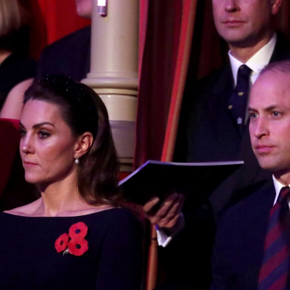 Le prince William, duc de Cambridge, et Catherine (Kate) Middleton, duchesse de Cambridge - La famille royale assiste au Royal British Legion Festival of Remembrance au Royal Albert Hall à Kensington, Londres, le 9 novembre 2019.