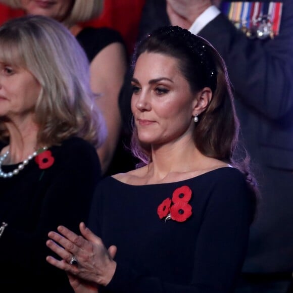 Le prince William, duc de Cambridge, et Catherine (Kate) Middleton, duchesse de Cambridge - La famille royale assiste au Royal British Legion Festival of Remembrance au Royal Albert Hall à Kensington, Londres, le 9 novembre 2019.