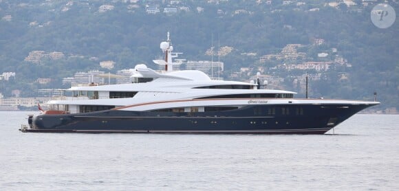 Le luxueux yacht Anstasia appartenant au Russe Vladimir Potanin à Antibes France, le 17 juin 2014.