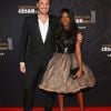 Hapsatou Sy et son compagnon Vincent Cerutti - Photocall de la 44ème cérémonie des César à la salle Pleyel à Paris. Le 22 février 2019 © Borde-Jacovides / Bestimage