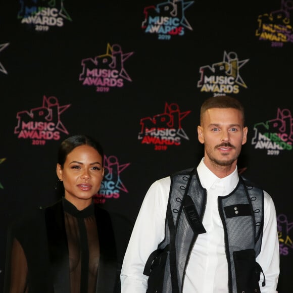 Christina Milian enceinte et son compagnon Matt Pokora (M. Pokora) - 21ème édition des NRJ Music Awards au Palais des festivals à Cannes le 9 novembre 2019. © Dominique Jacovides/Bestimage