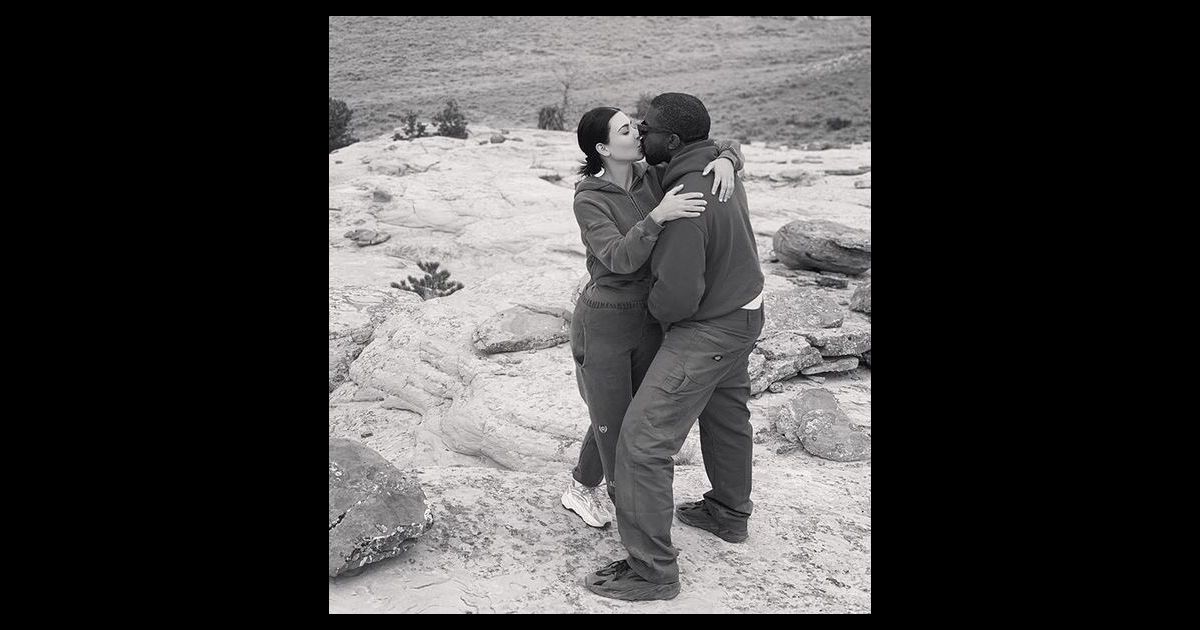 Kim Kardashian et Kanye West au ranch Monster Lake à Cody, dans le