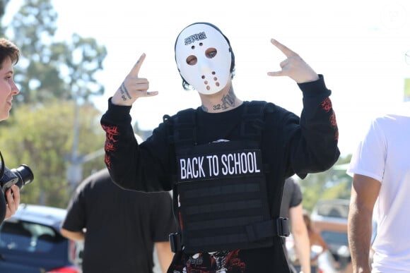 Exclusif - Lil Xan sur le tournage de son clip vidéo à West Hollywood, le 14 septembre 2018 F