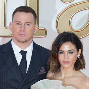 Channing Tatum et sa femme Jenna Dewan Tatum à la première de "Kingsman: The Golden Circle" à Leicester Square à Londres, le 18 septembre 2017.