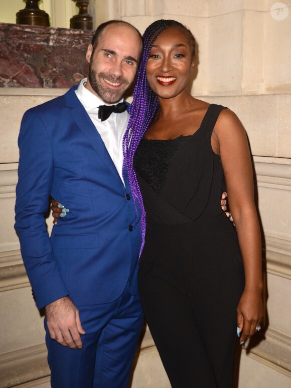 Nadege Beausson-Diagne et son époux Geoffroy Jeff Tekeyan - Gala de l'association "Vaincre le cancer" au Cercle de l'Union Interalliée à Paris le 20 novembre 2019. © Veeren/Bestimage