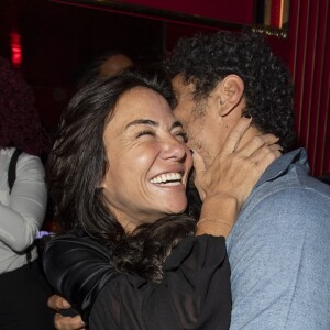 Sandra Sisley avec son mari Tomer Sisley et son fils Dino lors de la soirée d'anniversaire de S.Sisley au restaurant Roxie à Paris, France, le 6mai 2019. © Pierre Perusseau/Bestimage