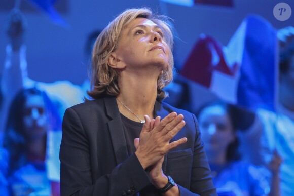 Valérie Pecresse - Grand meeting de campagne de l'union de la droite et du centre au Palais des Congrès à Paris le 15 Mai 2019.
