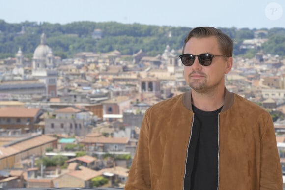 Leonardo DiCaprio - Photocall du film "Once Upon A Time in Hollywood" sur la terrasse de l'Hôtel De La Ville à Rome. Le 3 août 2019