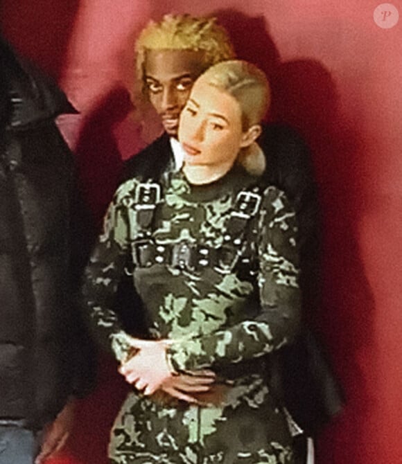 Exclusif - Iggy Azalea et son compagnon Playboi Carti assistent à la présentation PAP Homme automne / hiver 2019/2020 de la marque Alyx 9sm à Paris le 20 janvier 2019.