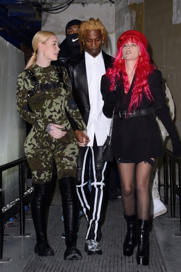 Iggy Azalea et son compagnon Playboi Carti assistent à la présentation PAP Homme automne-hiver 2019-2020 de la marque Alyx 9sm à Paris le 20 janvier 2019.