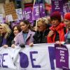 Alexandra Lamy, Laurence Rossignol, Laetitia Casta, Muriel Robin, sa compagne Anne Le Nen et Tatiana-Laurens Delarue participent à la marche contre les violences sexistes et sexuelles (marche organisée par le collectif NousToutes), partie de Place de l'Opéra jusqu'à la Place de la Nation. Paris, le 23 Novembre 2019 © Cyril Moreau / Bestimage