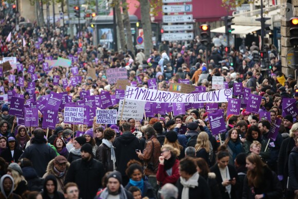 Marche contre les violences sexistes et sexuelles (marche organisée par le collectif NousToutes), partie de Place de l'Opéra jusqu'à la Place de la Nation. Paris, le 23 Novembre 2019 © Cyril Moreau / Bestimage