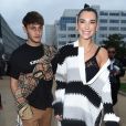 Dua Lipa et son compagnon Anwar Hadid - People à la sortie du défilé Burberry 2019 lors de la fashion week à Londres, le 16 septembre 2019.
