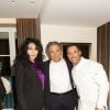 Exclusif - Yamina Benguigui avec son mari Francis et Valentin Néraudeau - Master Class du chef Valentin Néraudeau à l'occasion de la sortie de son livre "Desserts Addict" à la boutique Christofle de la rue Saint-Honoré à Paris le 21 novembre 2019. © Jack Tribeca/Bestimage