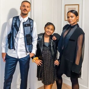 M. Pokora, Christina Milian et Violet lors de la soirée des NRJ Music Awards, à Cannes, le 9 novembre 2019.