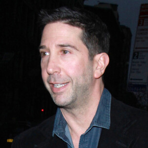 David Schwimmer à la sortie de l'émission "Build Series" à New York, le 29 janvier 2018.