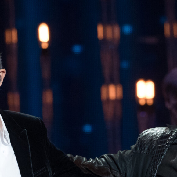 Exclusif - Florent Pagny et Julien Clerc - Enregistrement de l'émission "Rendez-vous avec Julien Clerc" au Théâtre du Châtelet à Paris, qui sera diffusée le 29 novembre sur France 3. Le 24 octobre 2019. © Cyril Moreau / Bestimage